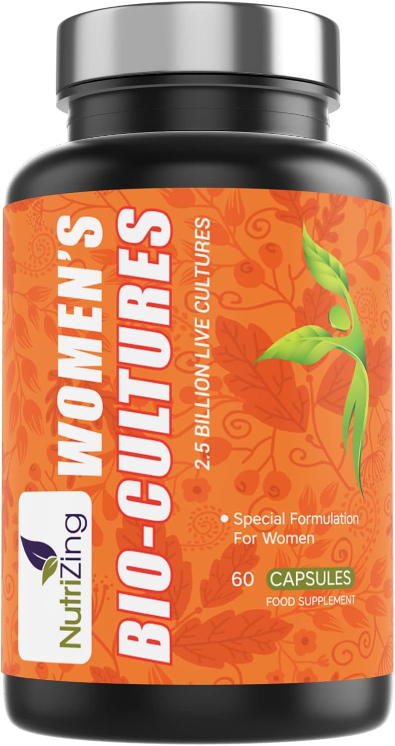 NutriZing Probiotics for Women Gut Health – Scientifically Proven Bio Cultures for Women’s Intimate Flora – Lactobacillus Reuteri and Lactobacillus Rhamnosus – Vegan Womens Probiotics 2.5billion CFU