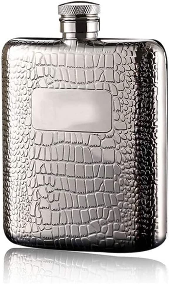 Flacon de poche de 6 Oz anti-fuite en acier inoxydable robuste et léger