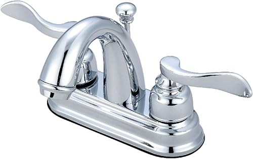 Kingston Brass KB8611NFL NuWave - Grifo de baño francés de 4 pulgadas, cromado pulido