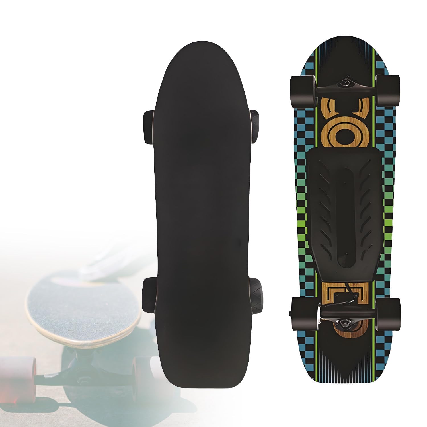 Skateboard elettrico con telecomando, portata massima 150 kg, portata massima 26 km, velocità massima 22 km/h, ideale per adulti e principianti