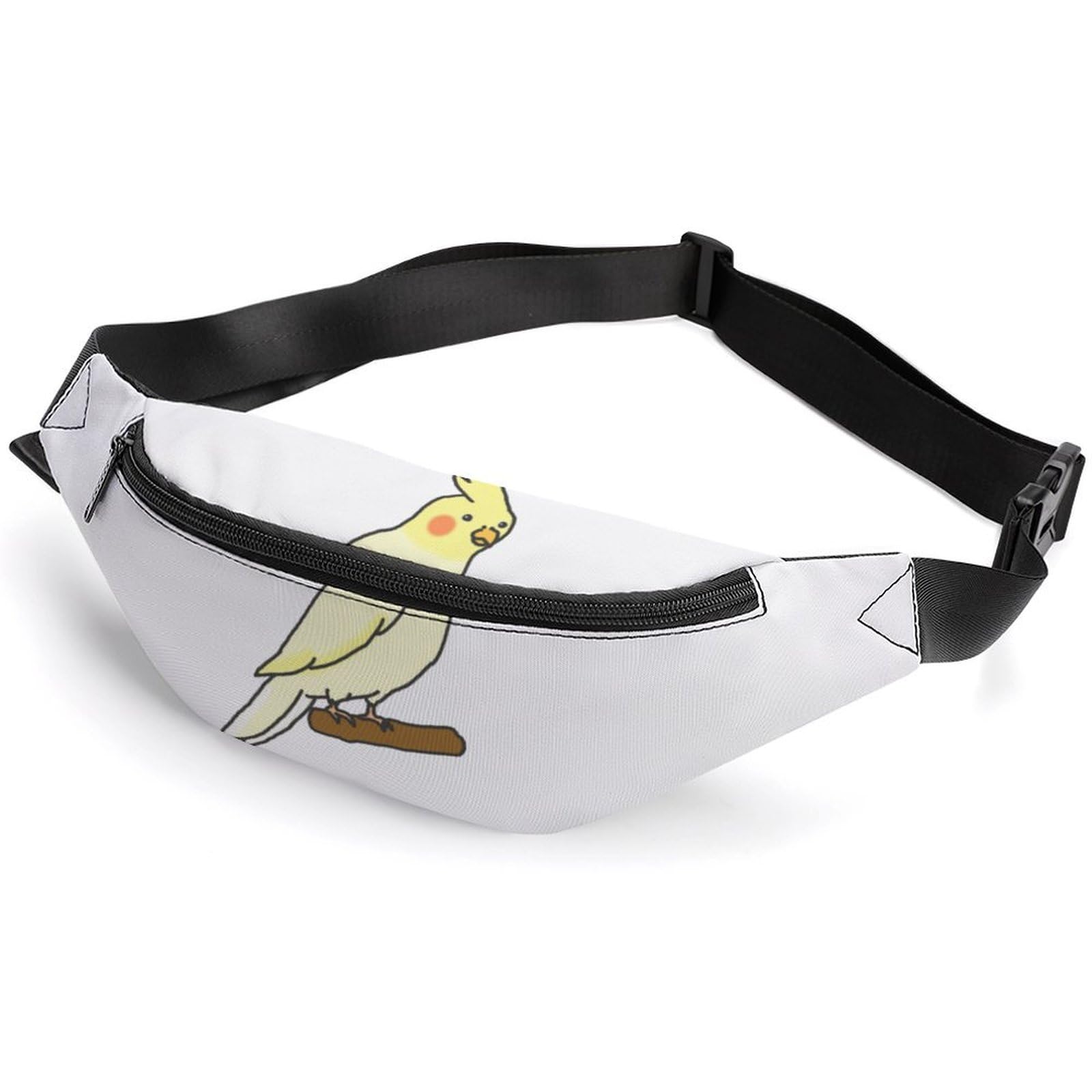 Lyfthologen Waist Bag, Cute Cockatiel Bumbag, Adjustable Fanny Pack for Running Walking Hiking