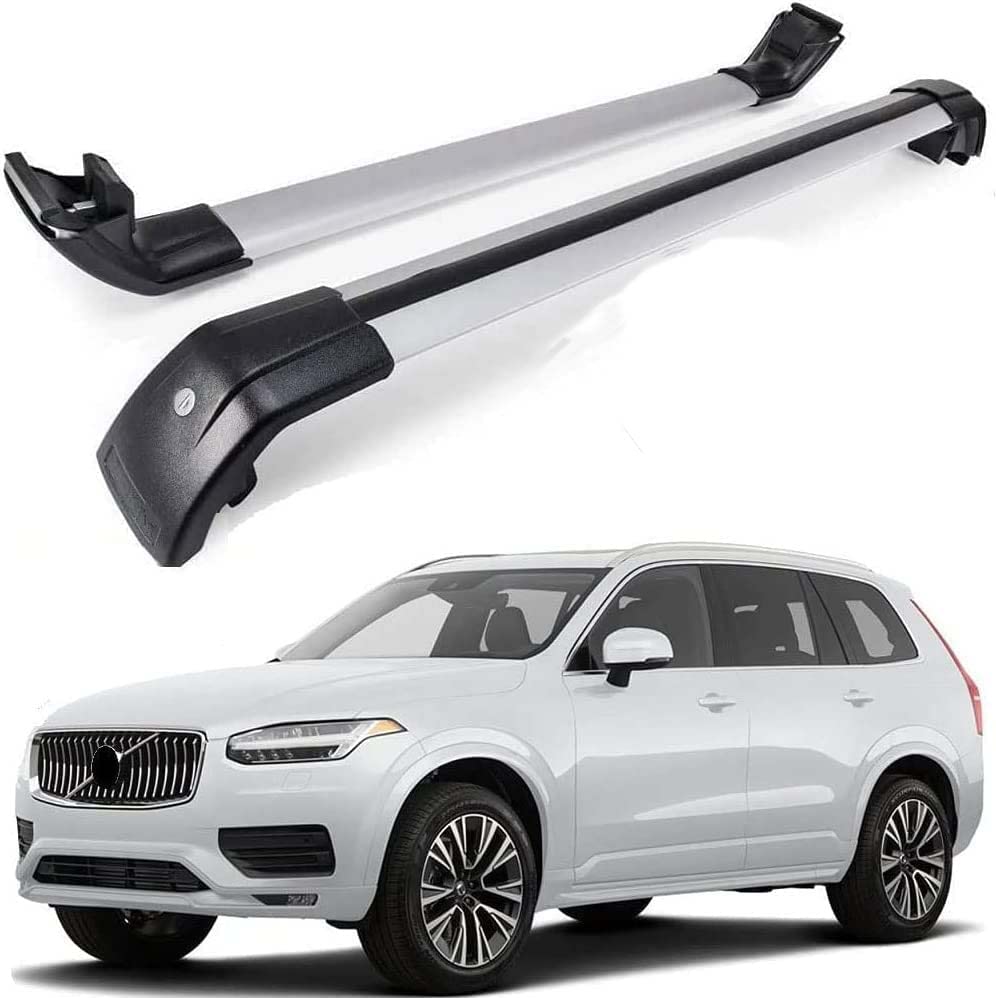 Bagażnik dachowy do Volvo XC90 2016-2019 2020 2021 2022, aluminiowy bagażnik dachowy, bardzo stabilna walizka, transport, akcesoria, 2 sztuki