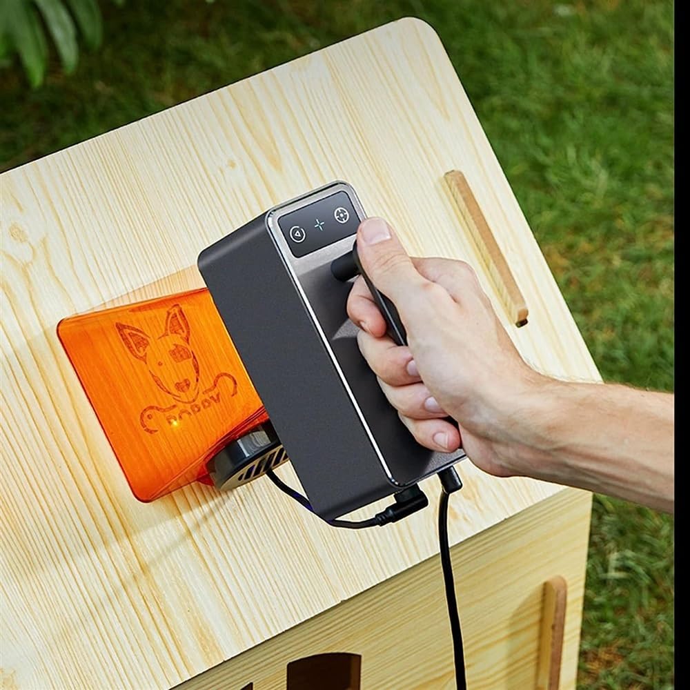 ZIJINGY Máquina de grabado láser mano, Grabador mayor precisión, escritorio compacta portátil con soporte for madera, cuero, metal, acero inoxidable, papel