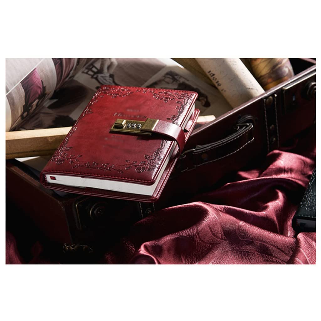 Taccuino organizer agenda agenda vintage - B6 con lucchetto, riga e pagine bianche, manuale per viaggi d'affari