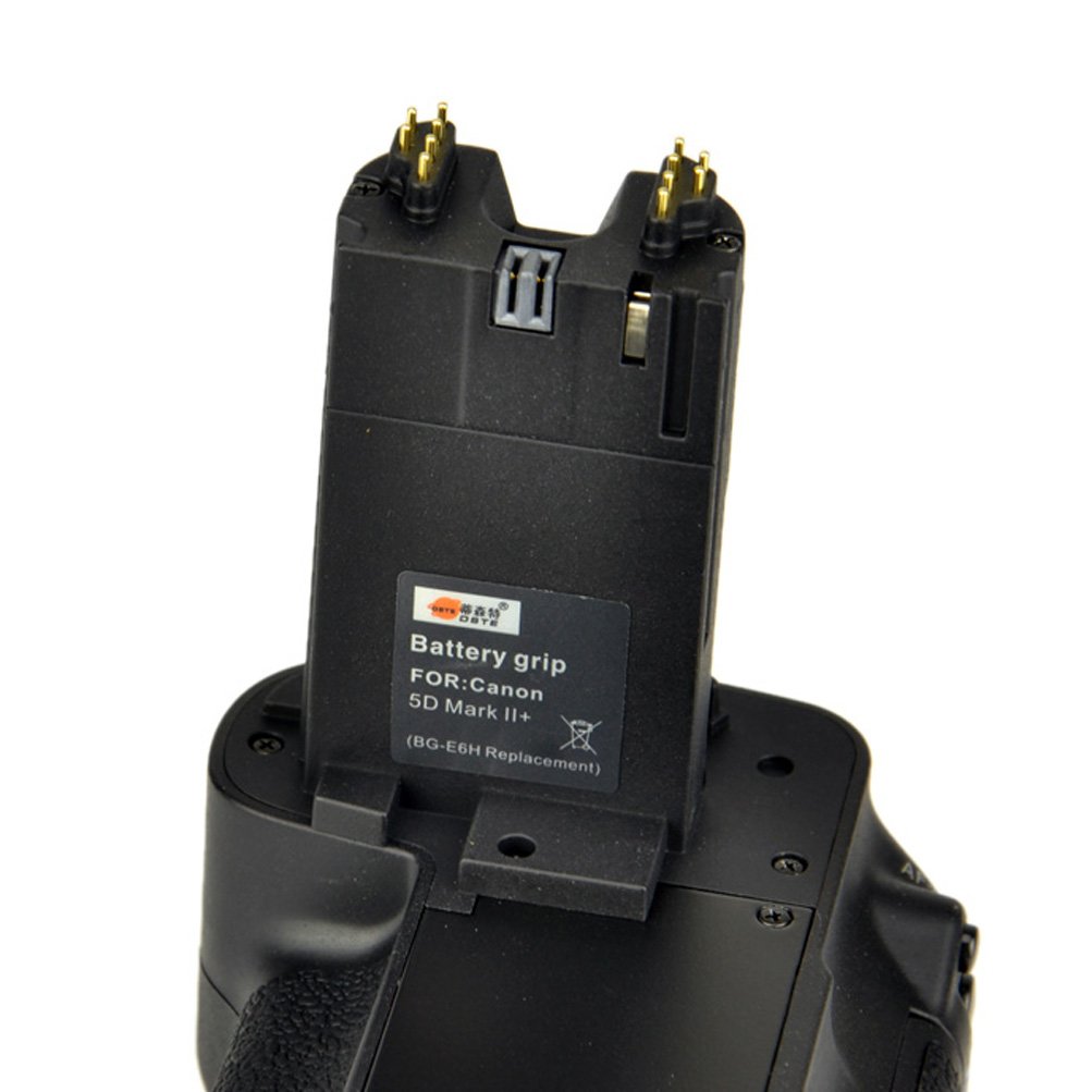 DSTE Telecomando Verticale Batteria Presa per Canon EOS 5D Mark II 5D2 DSLR Fotocamera come BG-E6