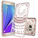 Galaxy Note 5 Clear Case with HD Screen Protector,AnoKe [Scratch Resistant] Colorful Mandala Flower Acrylic Hard Rubber Slim Fit TPU Hybrid Case For Samsung Galaxy Note 5 -TM CH Rose Gold