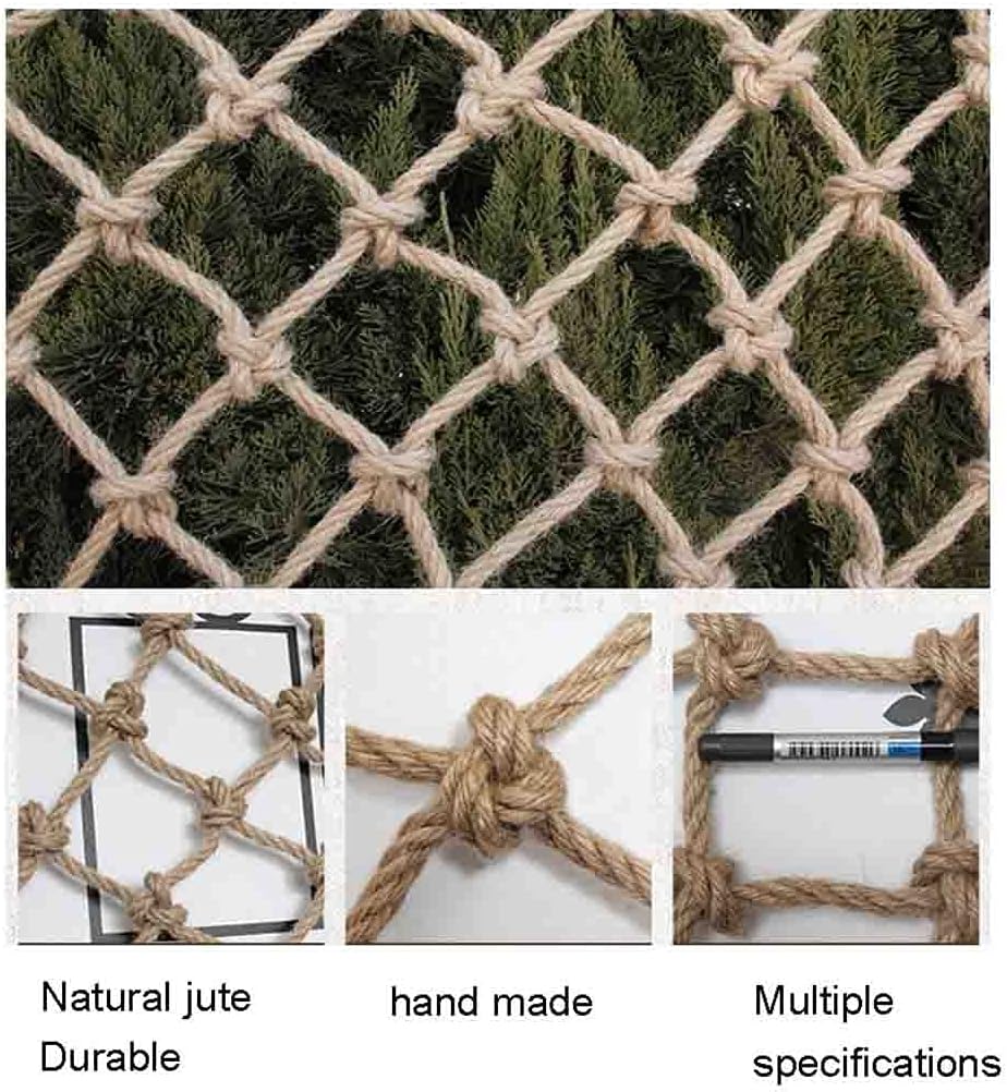 Climbing Rope Net Children's Stairs Balcony Safety Net Indoor and Outdoor Railing Safety Nets Hanging Nets Fence Cat Hanging(12mm*12cm,1x3m (3.28X9.84ft))