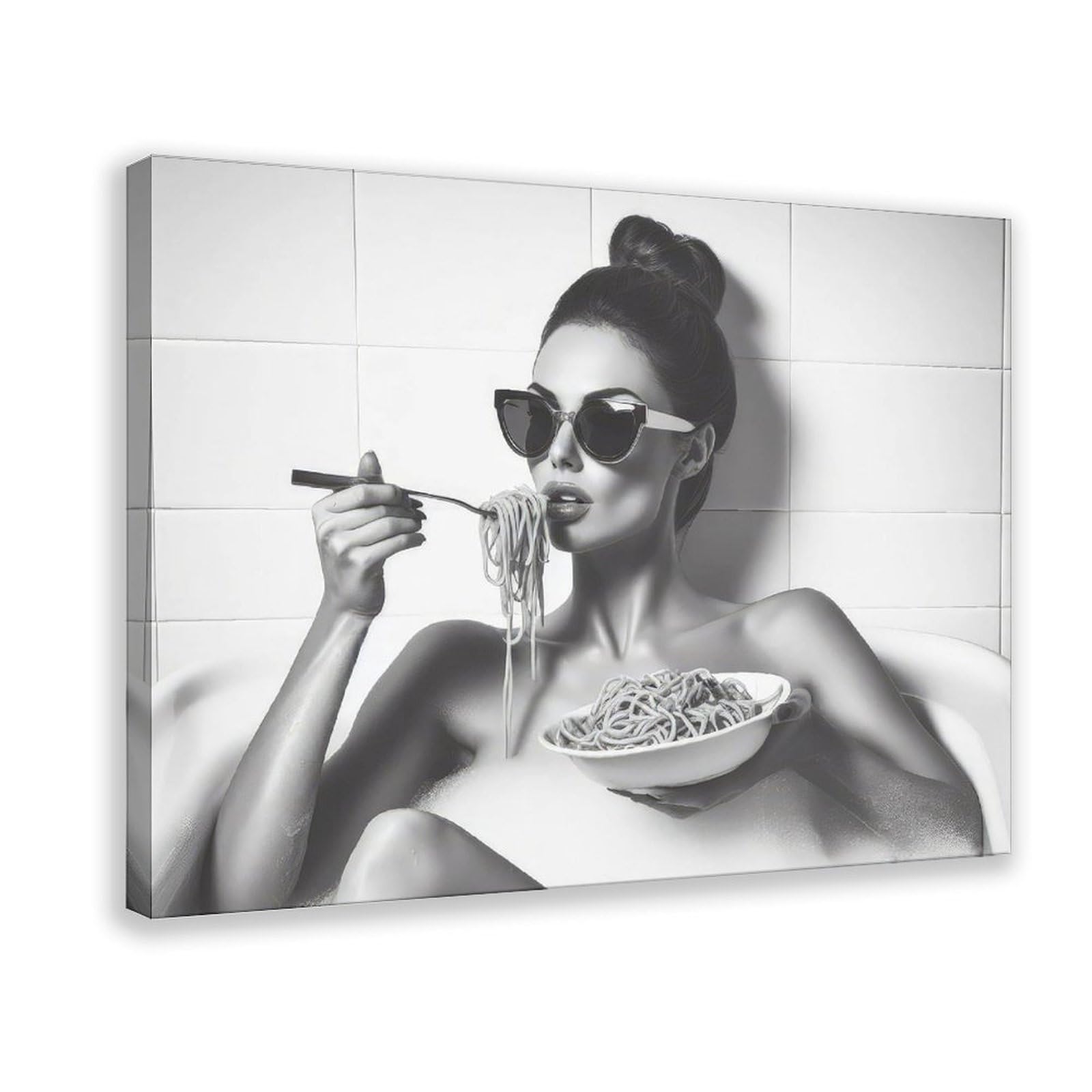Divertente decorazione da parete per bagno (2) poster su tela per camera da letto regalo