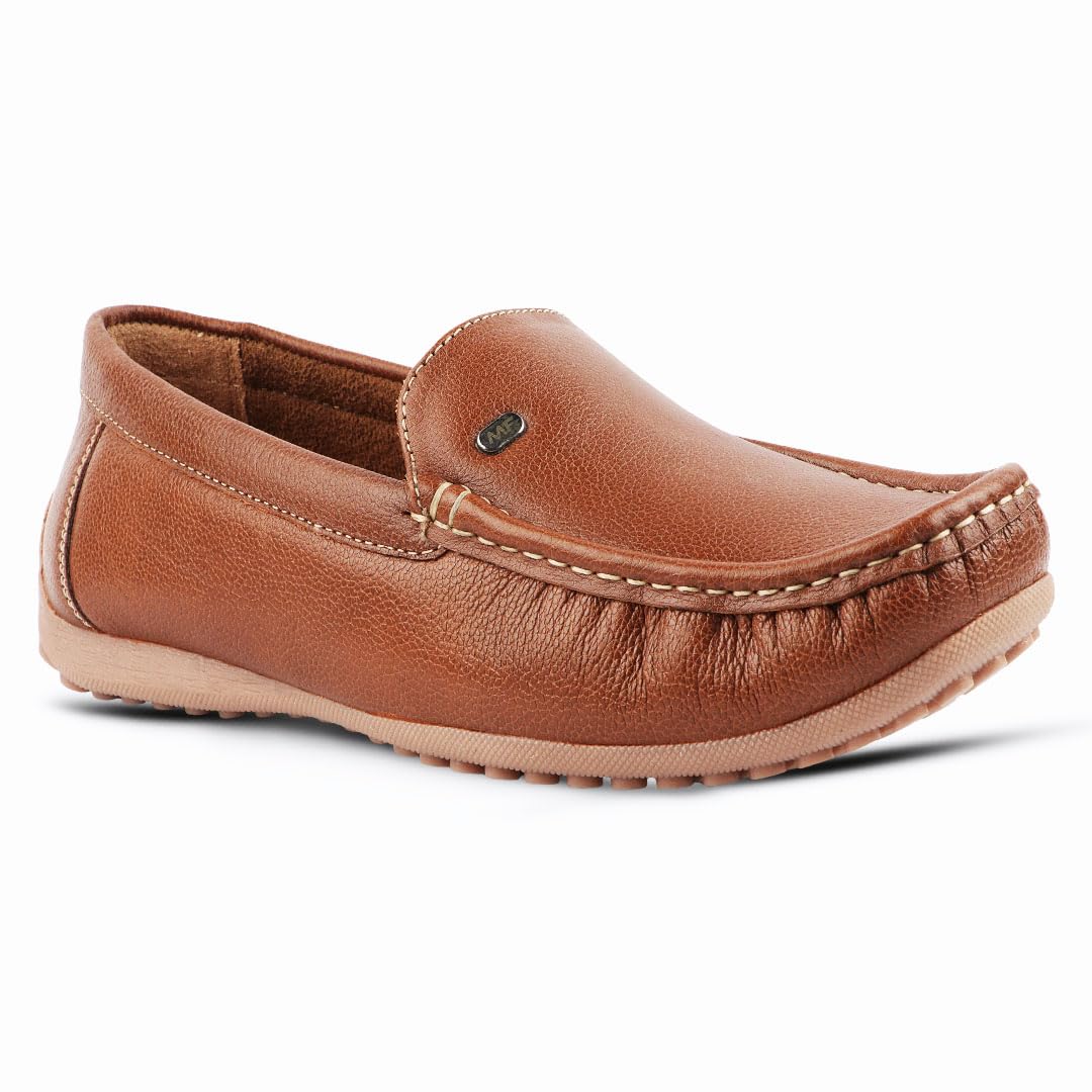 All-Season Genuine Leather Loafers Tan for Men's-image-9