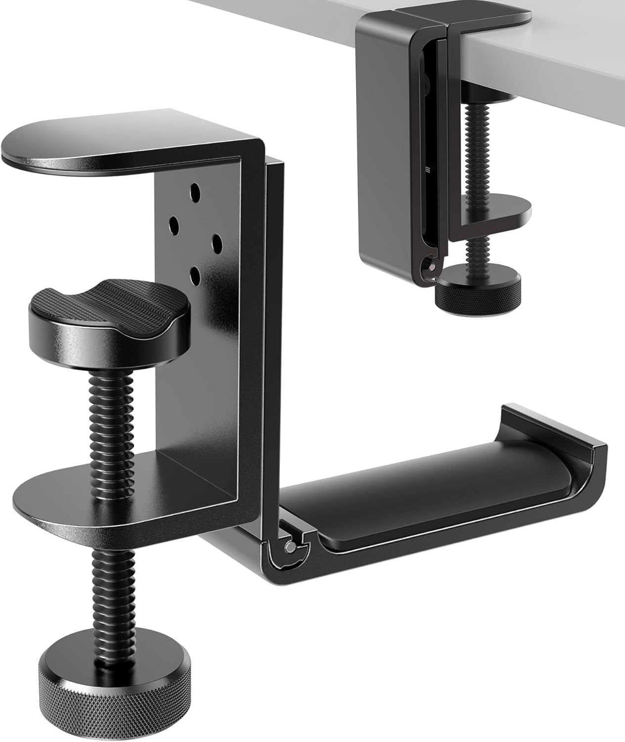 OIVO INDIA Space-Saving Aluminum Headphone Stand, Foldable Headset Holder with Cable Organizer, Non-Slip Desk Hook Mount, Universal Desktop Headphone Stand-image-30