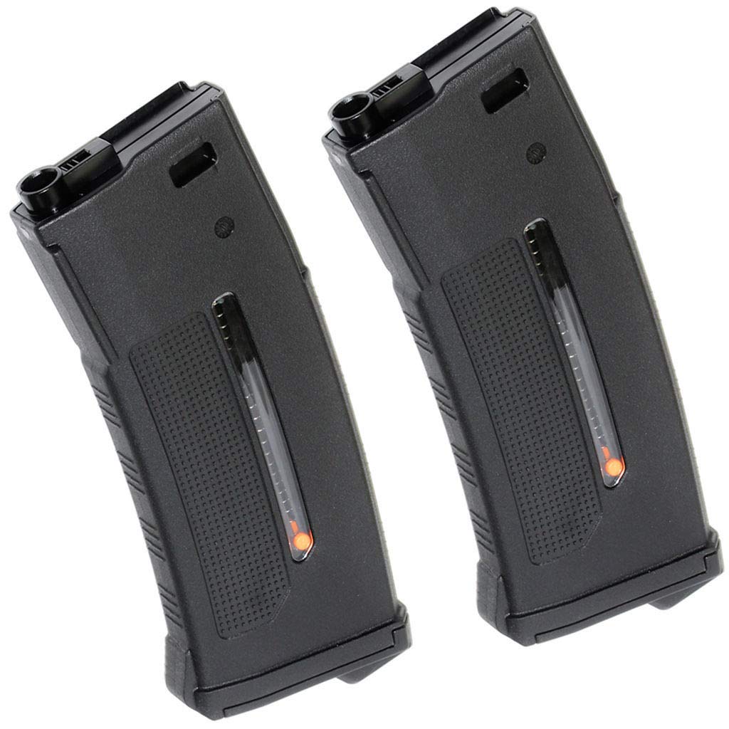 Airsoft Softair PTS 2pcs 250rd EPM1 Mag Magazin für APS, D-Boys, Classic Army, WE, SRC, JG, E&C, CYMA, KWA G&P VFC Tokyo Marui M4 AEG Schwarz