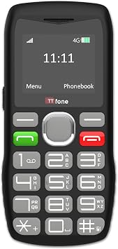TTfone TT890 4G Senior Phone – Easy to Use Big Button Mobile Phone with Emergency Assistance Button, USB-C Charging, Bluetooth, Camera – EE