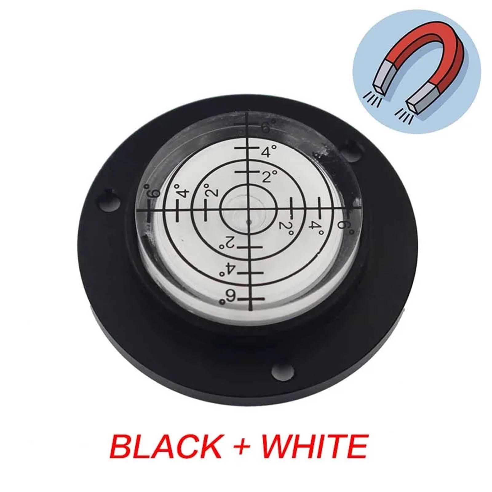 1 niveau à bulle magnétique miniature rond et puissant, 50 x 13 mm | 1pc strong magnetic mini round level Bubble Spirit Level 50*13mm(White Green magnetic)