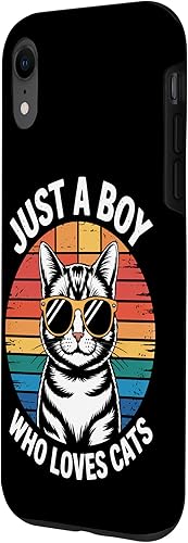 Miniatura 2 de Just A Boy Who Loves Cats Cat Dad Kitty Parent Feline Boys Case for iPhone XR