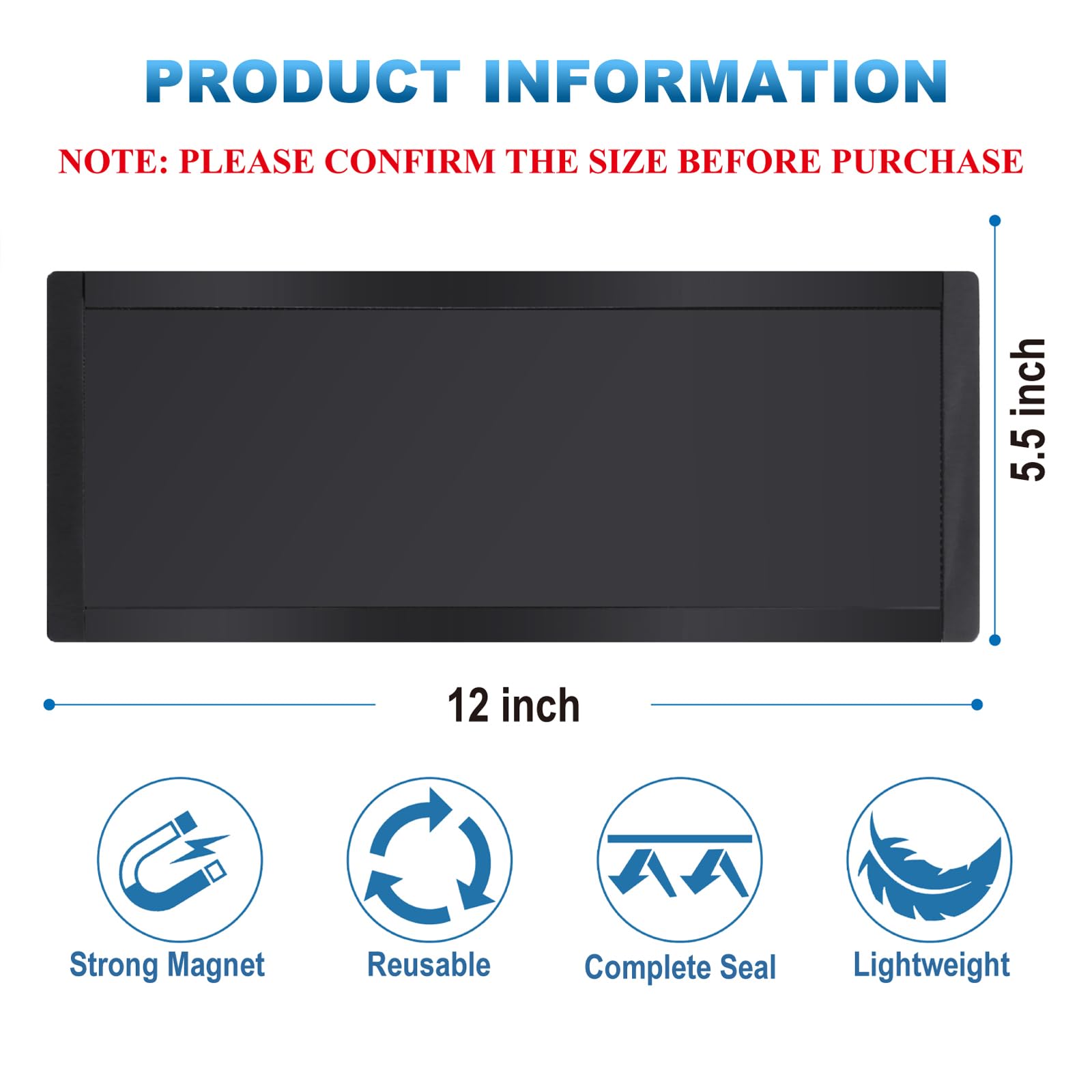 6 Magnetische Lüftungsschlitzabdeckungen – 14 X 30,5 Cm, Stark Haftend Für Boden-, Wand- & Deckenregister