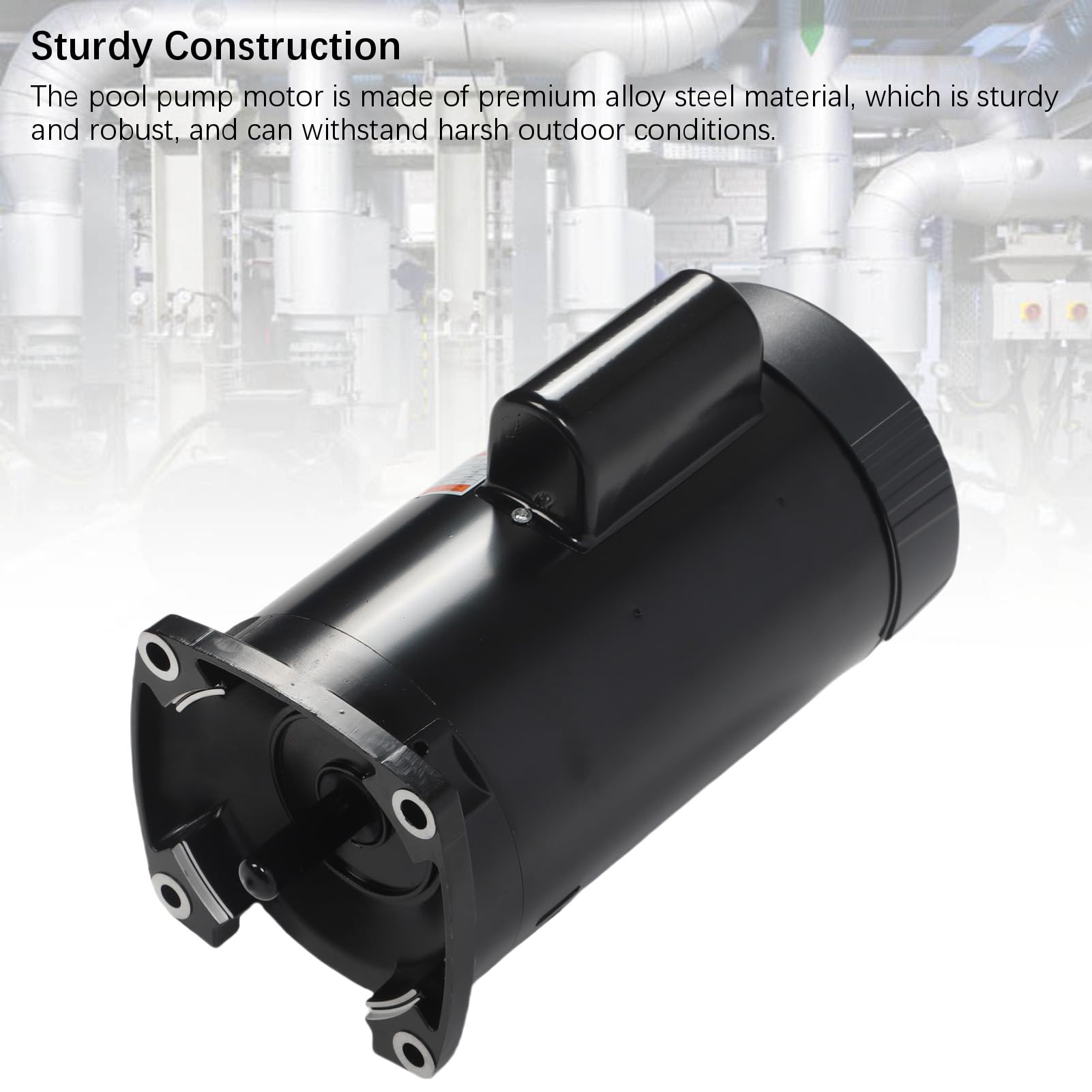 Marhynchus B2840 Motor de Reemplazo del Motor de la Bomba de Piscina para Bombas 2,5 11.5A 3450RPM Brida Cuadrada con Protección de Sobrecarga Térmica para Max-E-Glas Dura-Glas Dyna-Glas