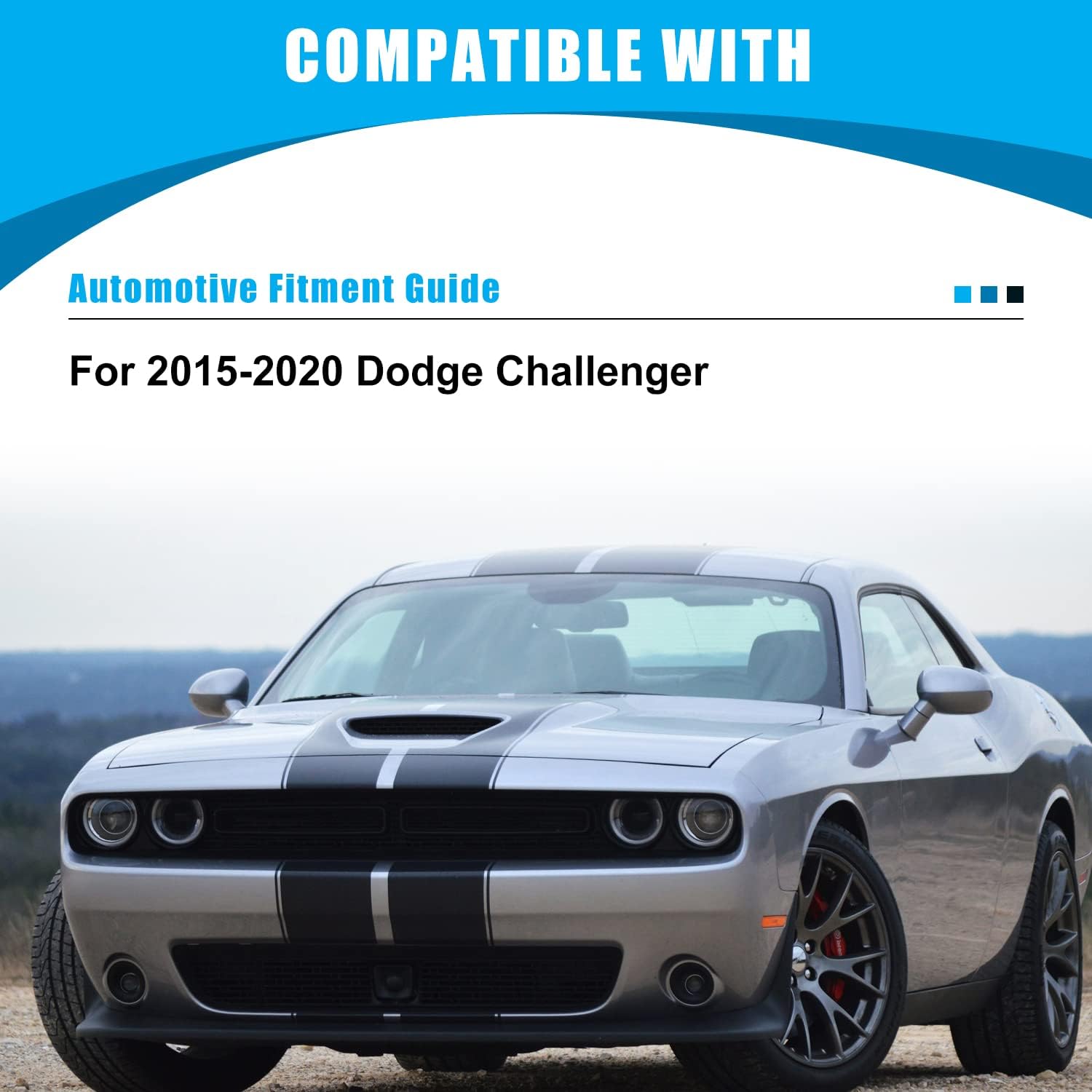 CPW Fog Lights Assembly Compatible with [2015 2016 2017 2018 2019 2020 Dodge Challenger] Replacement Fog Lights + Switch + Wiring Kit