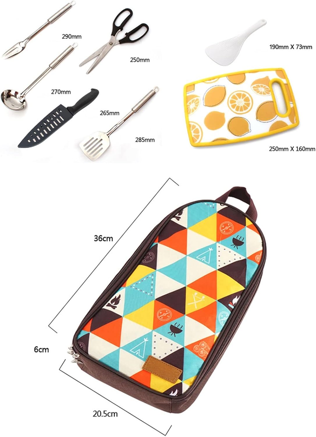 Portable Camping Kitchen Utensil Set, Grilling and Camping Cooking Utensils Set, BBQ Tools Set, Grill Accessories, Suitable for Outdoor, Camping, Backyard (C)