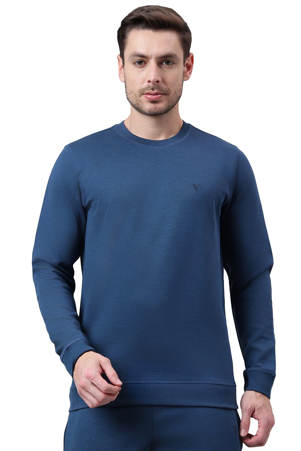Van Heusen Men Solid Regular Fit Sweatshirt - Smart Tech, Crew Neck, Full Sleeves-picture-21
