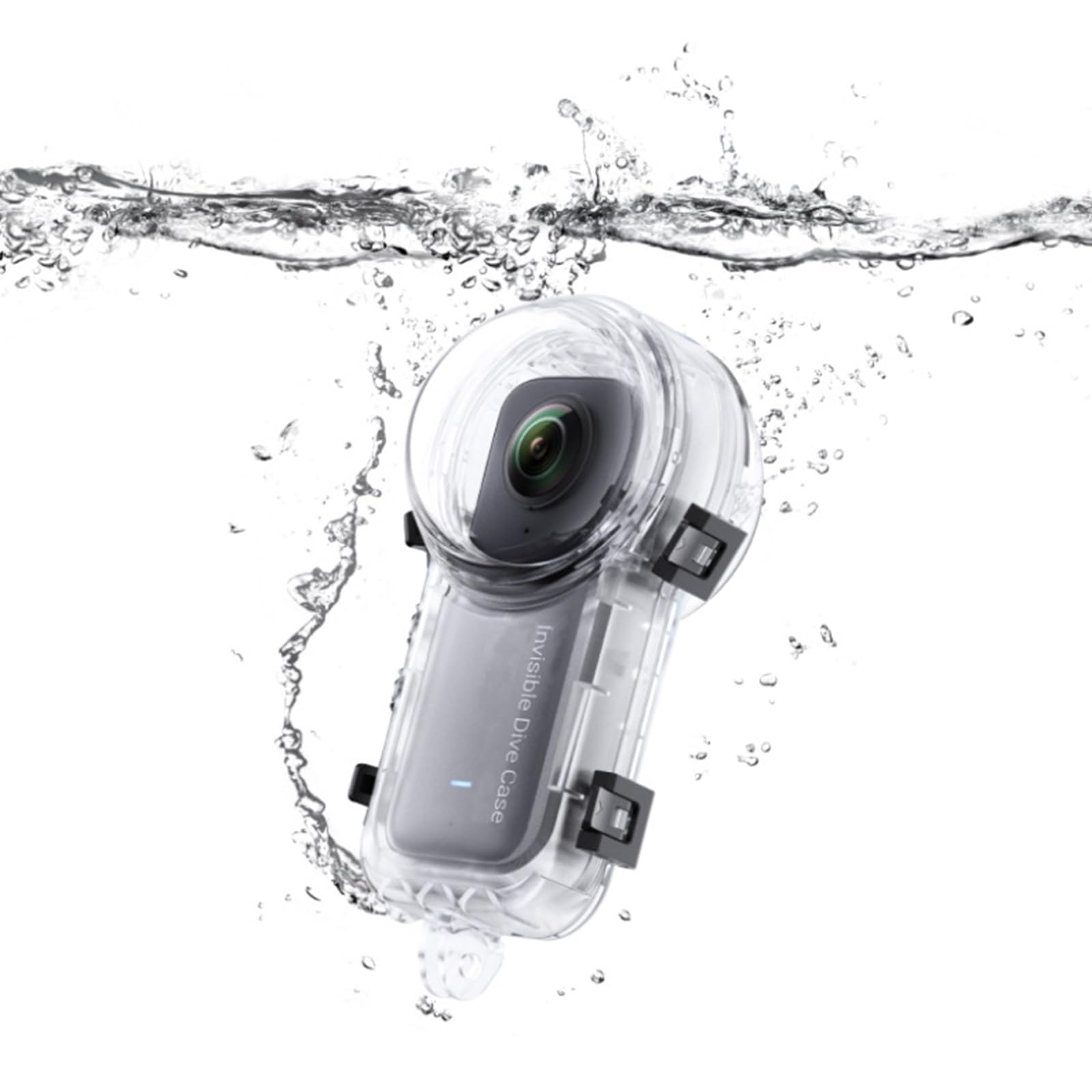 Funda impermeable para cámara de buceo/funda de silicona, carcasa subacuática ligera para accesorios impermeables de 360 grados