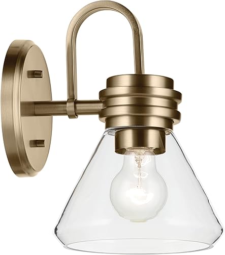 Miniatura 7 de Kichler Farum - Tocador de 34 pulgadas con 4 luces de cristal de ópalo en negro con bronce champán