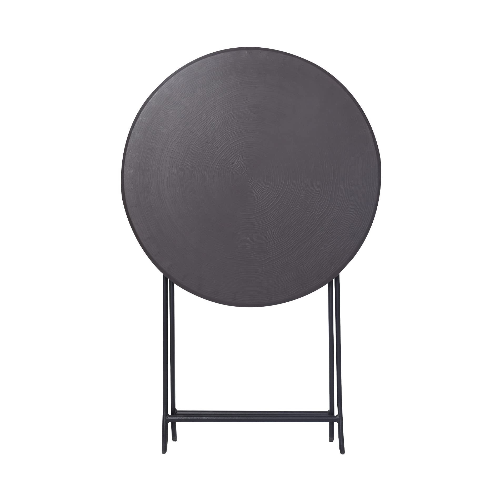 Rebecca Mobili Tavolo Da Esterno Pieghevole, Tavolo Da Balcone, Hdpe Acciaio, Grigio Nero, Arredo Balcone Giardino Bistrot - Misure HxLxP: 74 x 60 x 60 cm - Art. RE6704