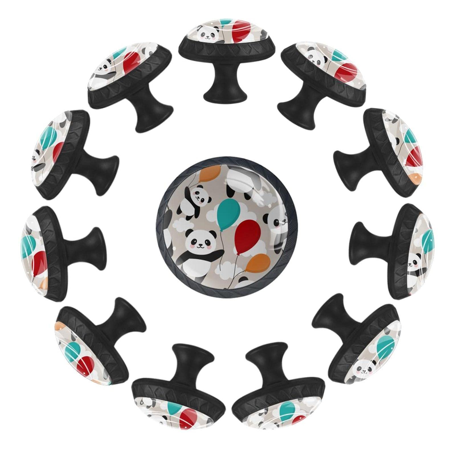 Boutons de tiroir panda 35mm poignée meuble commode crèche x12