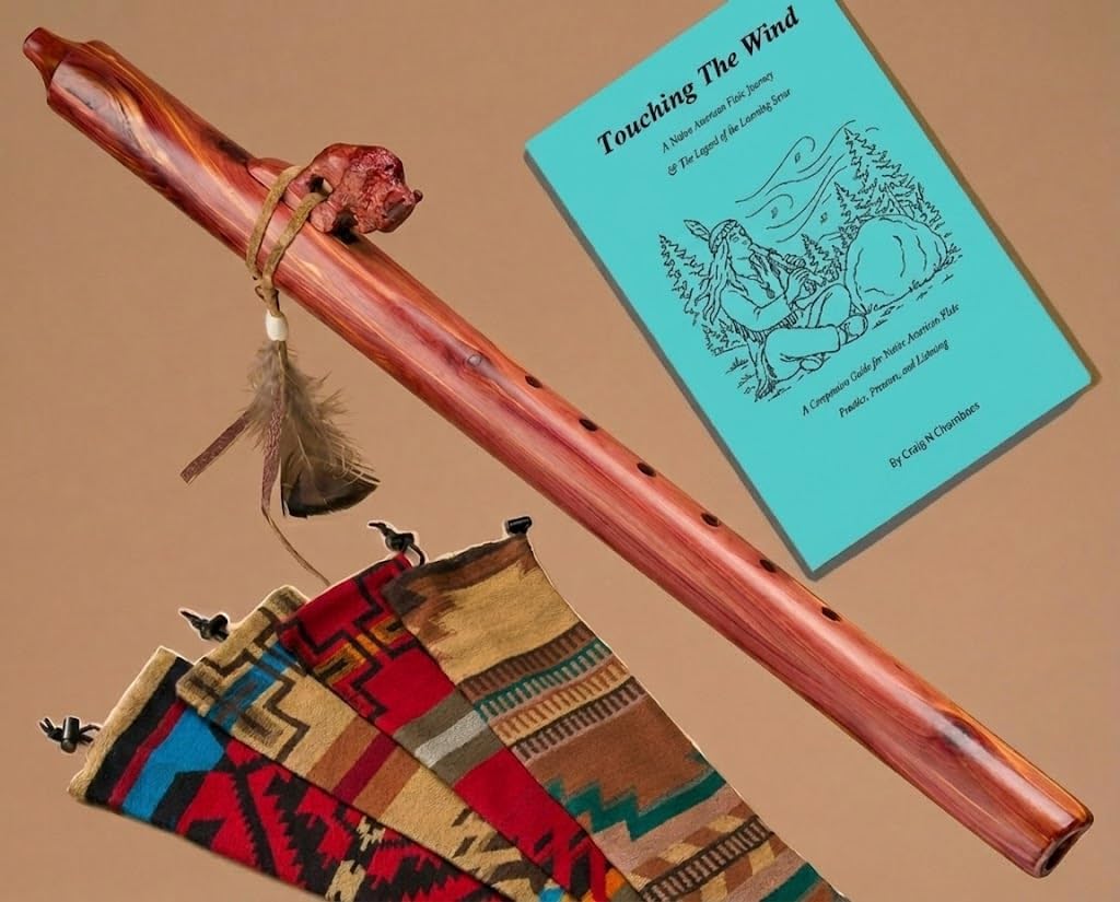 Native American Cedar Flute Pack -Buffalo & Bag