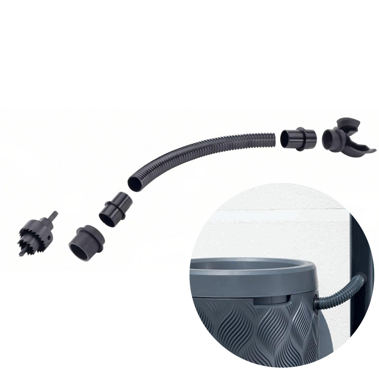 Regenwassertank 240L Regentonne mit Pflanzschale | mit Wasserhahn | 4 Farben