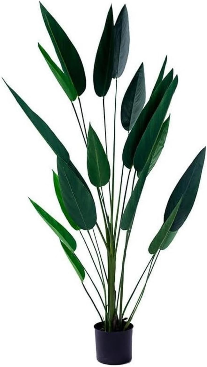 SKY-TOUCH Artificial Tree Fake Plants: 110cm Banana Leaf Fake Trees Faux Plants Indoor Realistic Plants for Office Home Room Store Decor
