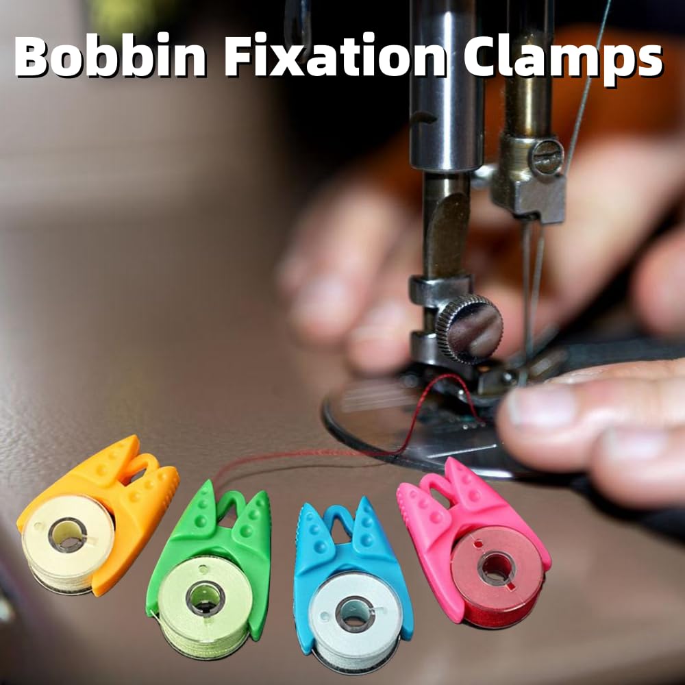 Kalsfisuia 20 PCS Bobbin Fixation Clamps Bobbin Holder Clips Bobbin Thread Holder Clips Bobbin Clamp Thread Spool Huggers for Bobbin Holders No More Thread Getting Tangled - Image 2