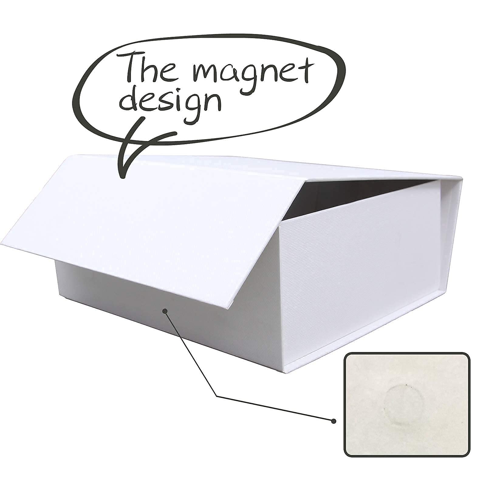 5 sztuk pudełek prezentowych, 38 x 18 x 8 x 8 cm, białe pudełko prezentowe na walentynki, magnetyczne pudełka na prezenty, urodziny, Boże Narodzenie, Święto Dziękczynienia