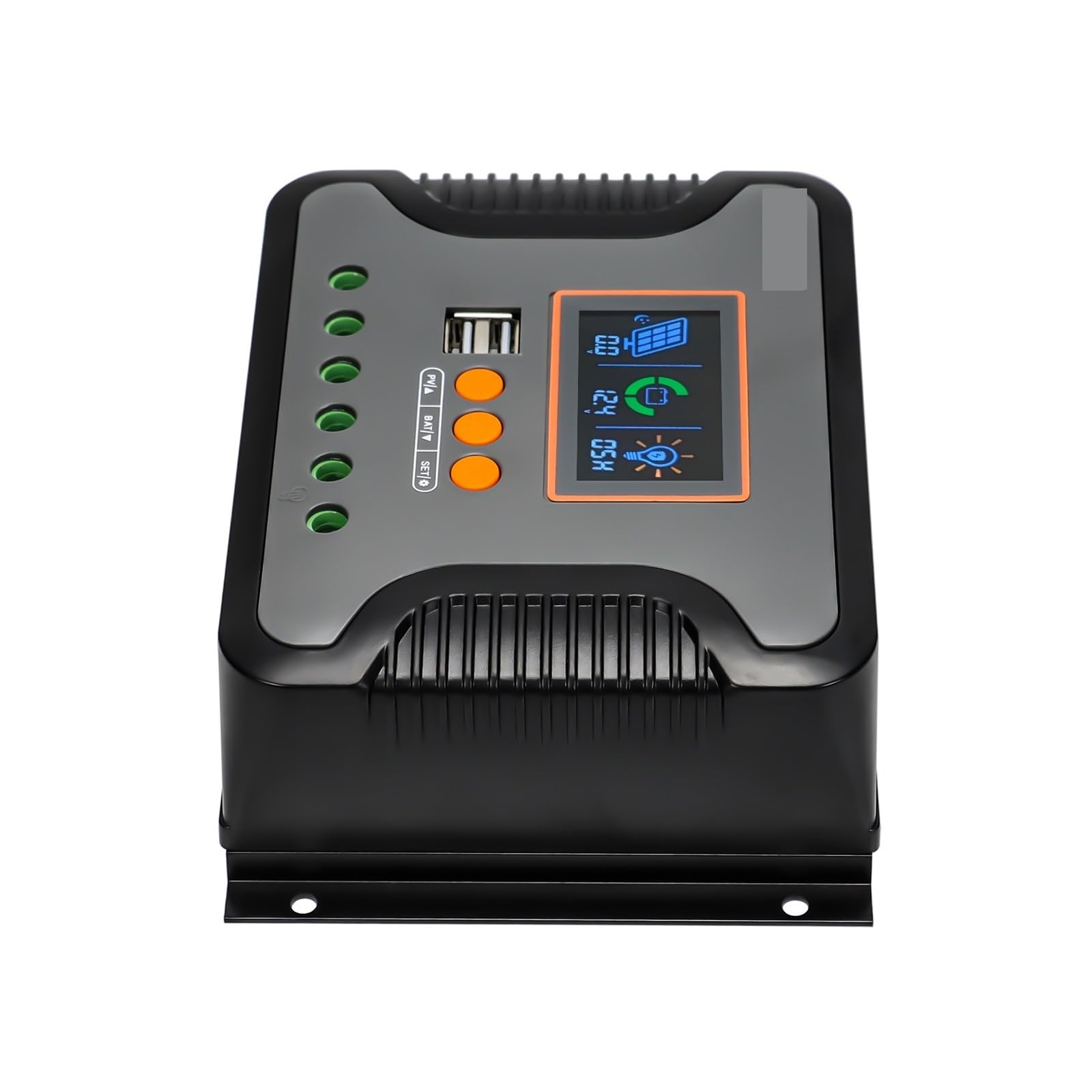 PWM-Solarladung, 30 A, 60 A, 80 A, Controller, 12 V, 24 V, 36 V, 48 V, Benutzerbatterie, geräuschloser Betrieb, Dual-Control-Modus(80A 960W-3840W)