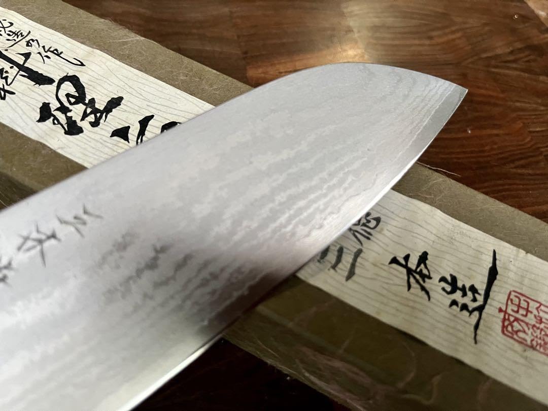 Amazon.co.jp: 播州三木 ダマスカス 精神道場 三徳 包丁 165mm