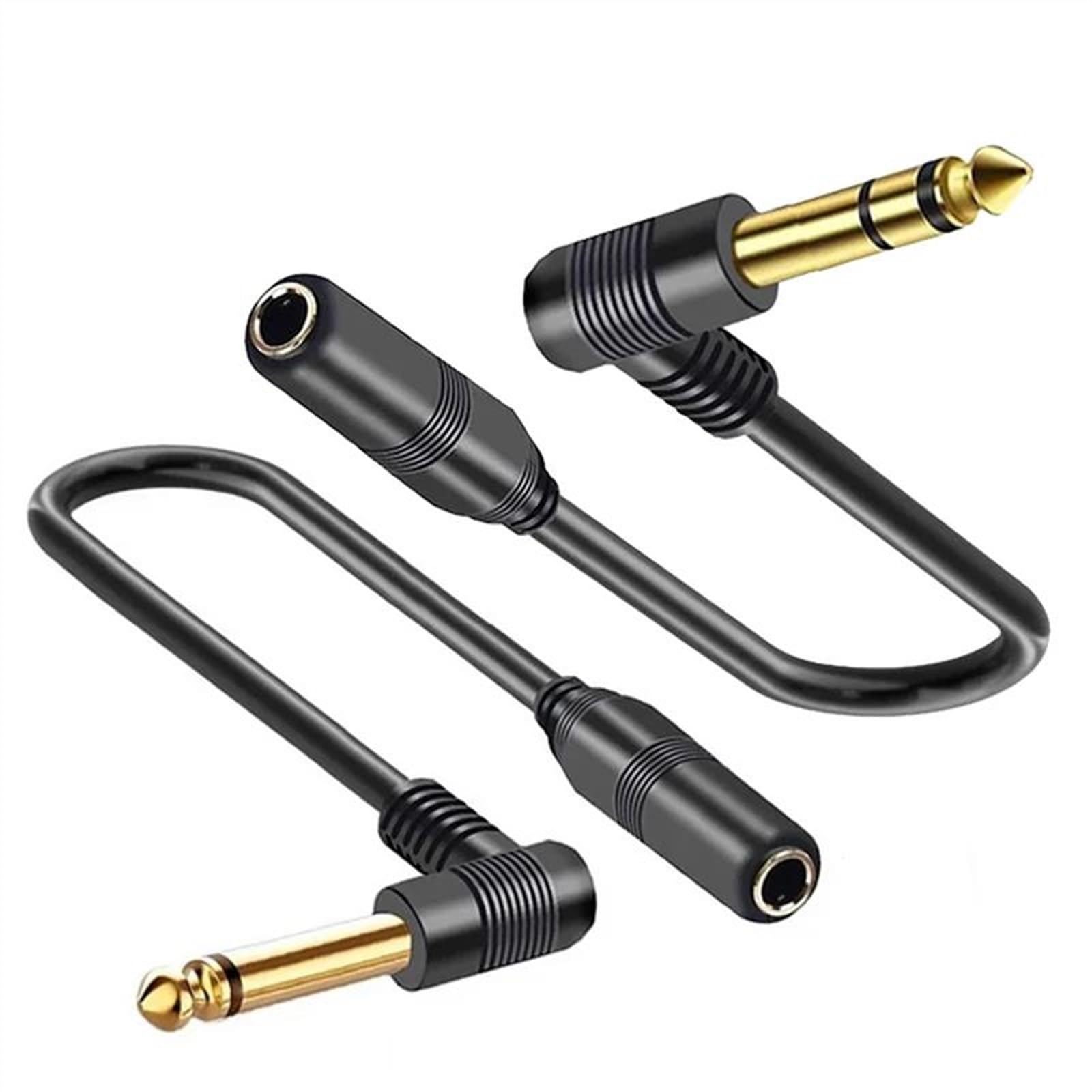 Cable De Audio De Guitarra Varón de ángulo recto de 90 grados 6.35m m al cable de de extensión hembra 1/4" cable estéreo de Jack mono (Color : 3/4, Size : 300cm)