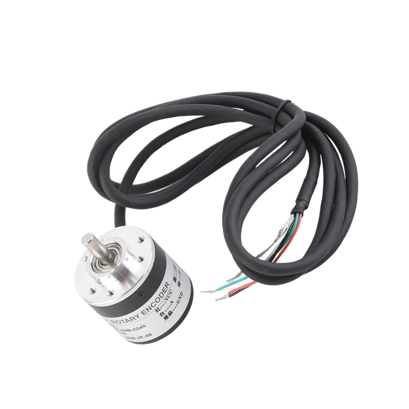 Encoder incremental rotativo Equipo de automatización industrial 600P/R Codificador de rotación incremental magnetoeléctrico 5 V-24 V AB, eje bifásico de 6 mm
