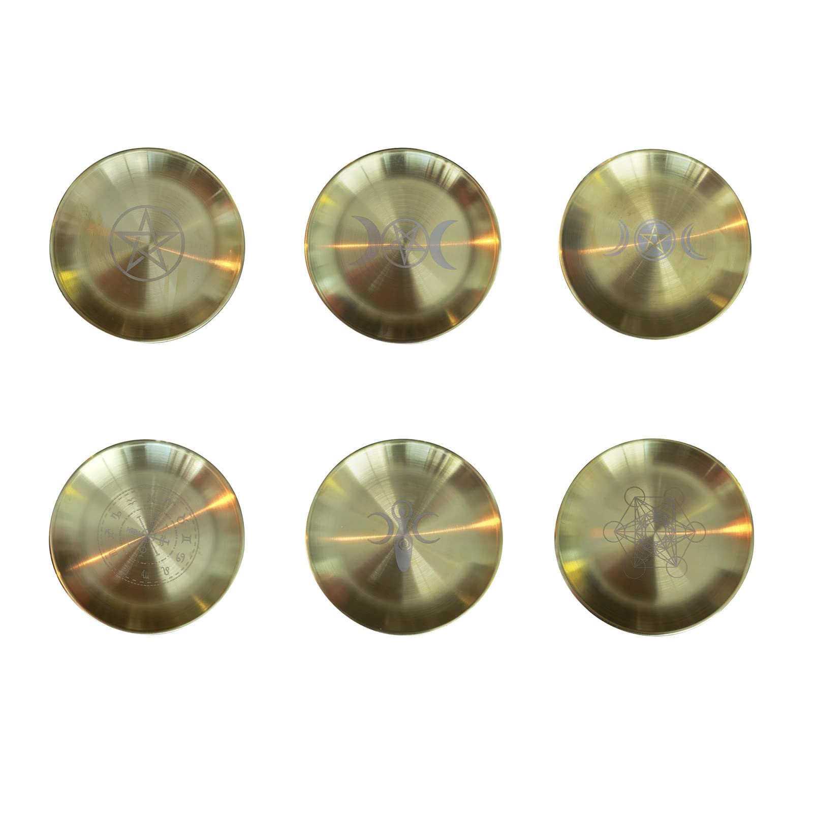 Bougeoirs Pentagramme, Bougeoir, Fournitures D' Sorcellerie Avec 5 Supports, Plaque D' Pentacle Pour Bougies, Cartes Tarot, Cérémonie Divination, Support D' Avec