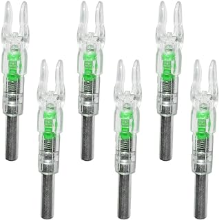 New Nocks for Arrows with .244 Inside Diameter Nock Turn on Automatically When Shot,6 Pack Green