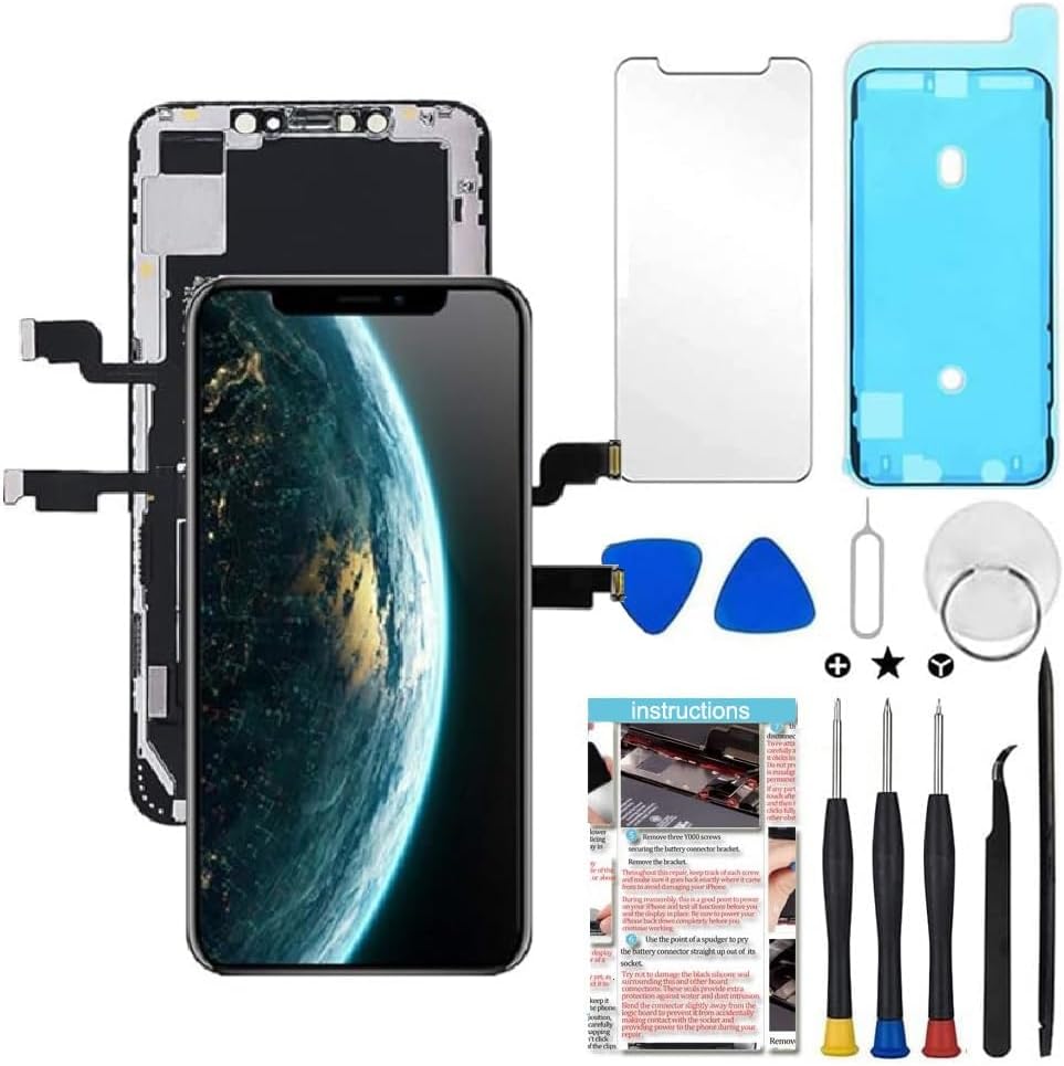 for iPhone Xs Max Screen Replacement 6.5 inch LCD Touch Screen Display Digitizer Repair Kit Assembly with Complete Repair Tools