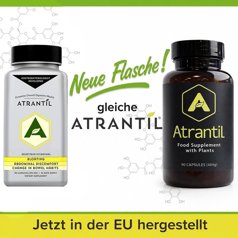 Atrantil - Natürliche Verdauungshilfe bei Blähungen und Bauchbeschwerden, 90 Kapseln