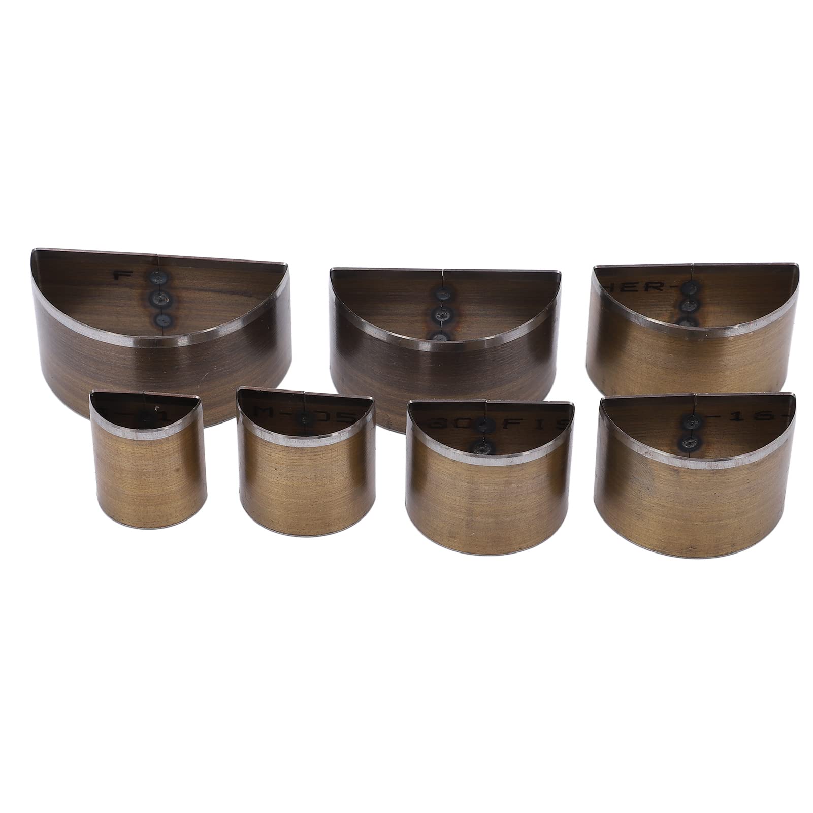 Set di Fustelle per Pelle, 7 Pezzi Semicircolari da 50 mm, Utensili in Acciaio ad Alta Velocità per Lavorazione Artigianale di Pelle, Gomma, Silicone