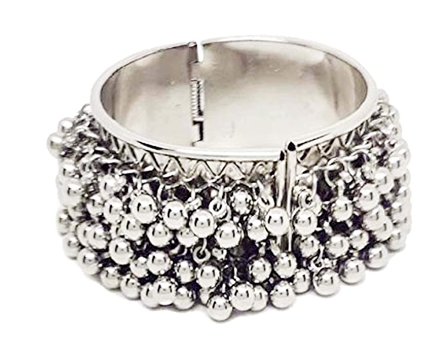 PandZipp Adjustable Bangle Bracelet Ethnic Jewellery with Ghungroo for Women (Silver) (B09NGZJKZ1) Amazon Price History, Amazon Price Tracker