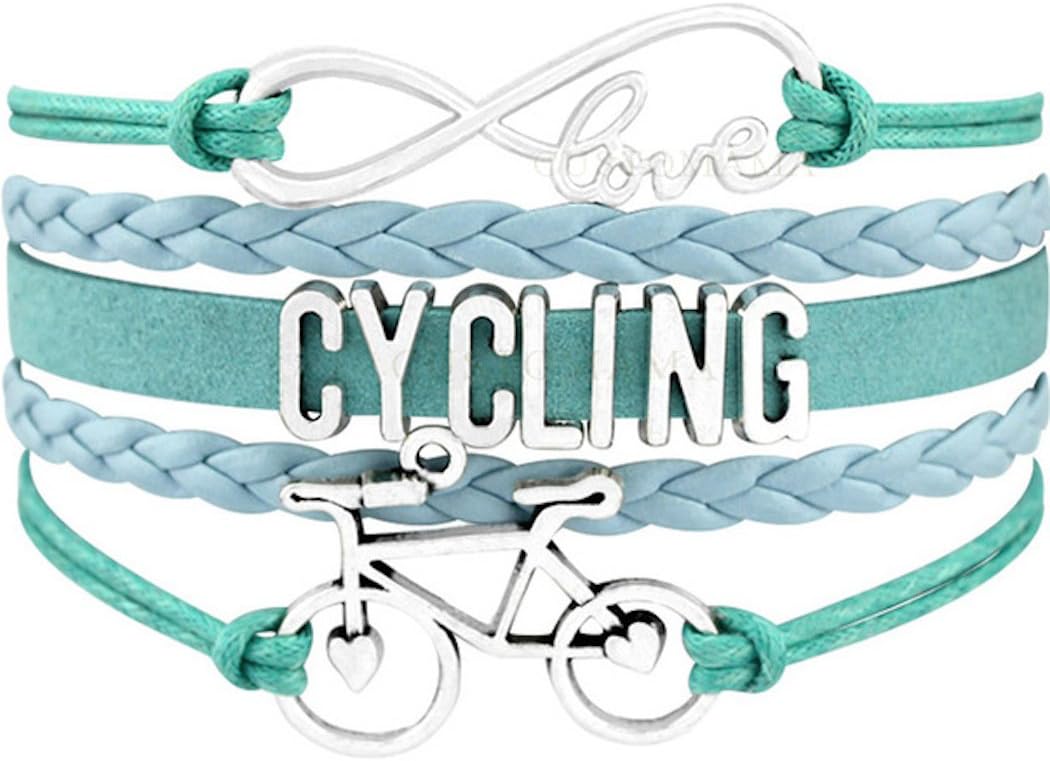 CYCLING Love Bicycle Bike Cycle Charm Bracelet Gift Infiniti Jewelry