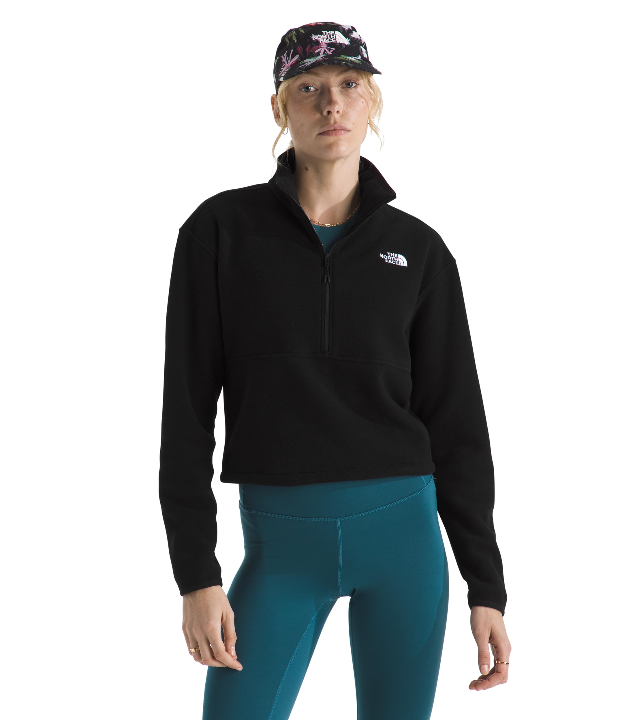 The North Face womens Glacier Fleece Half Zip Short Jacket