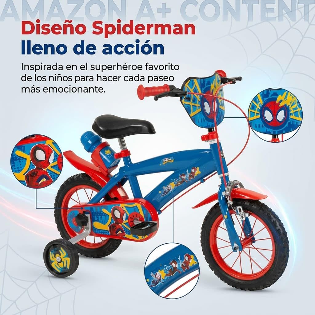 TOIMSA Fahrrad 30,5 cm Spiderman Huffy (3/5 Jahre)