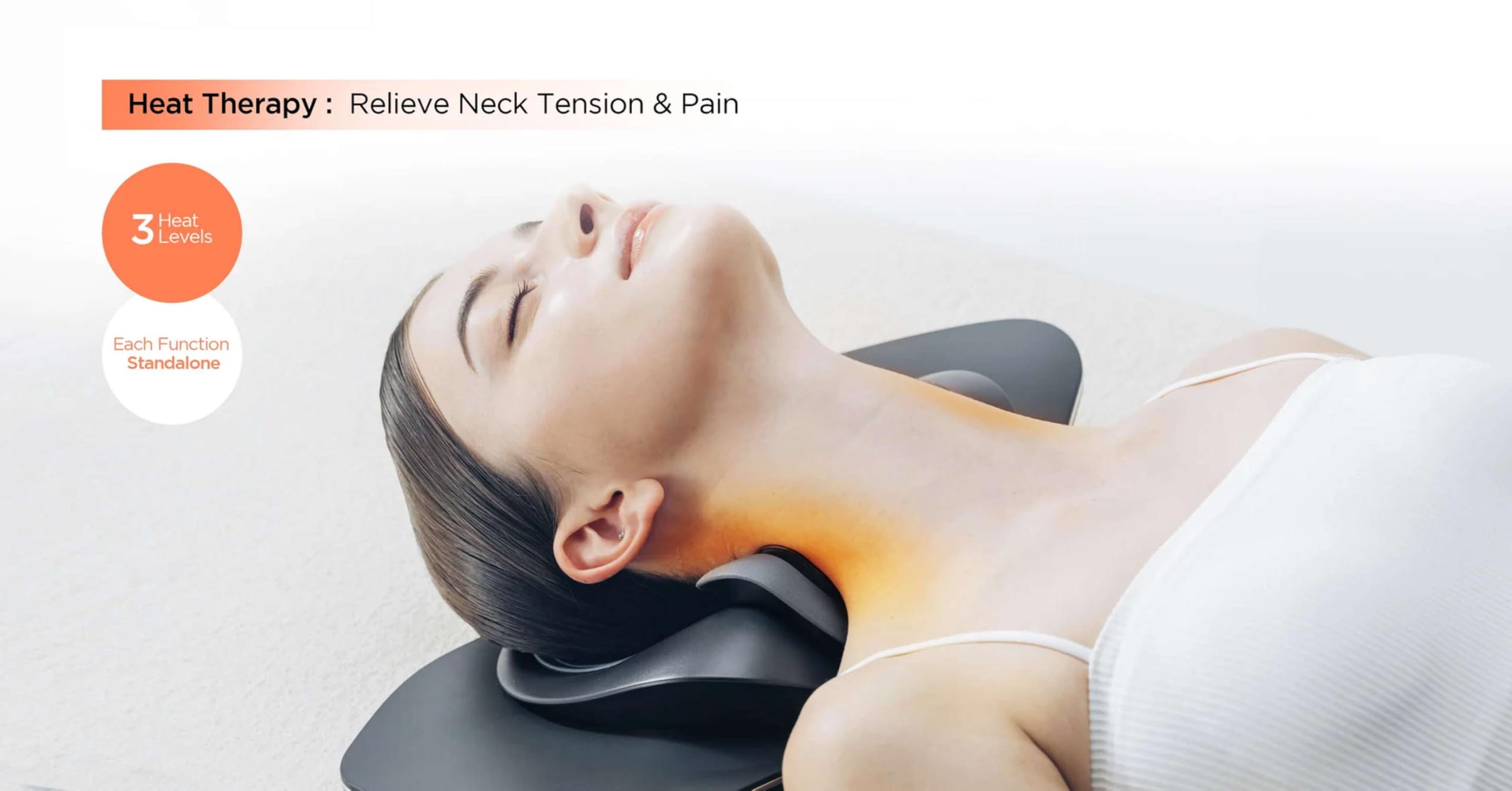 MYTREX Medi Neck Masajeador con Tracción de Cuello, EMS y Calor – Alivio de la Tensión Cervical y Mejora de la Postura – Terapia de Calor y Estimulación Muscular – Modelo MTMDN24B