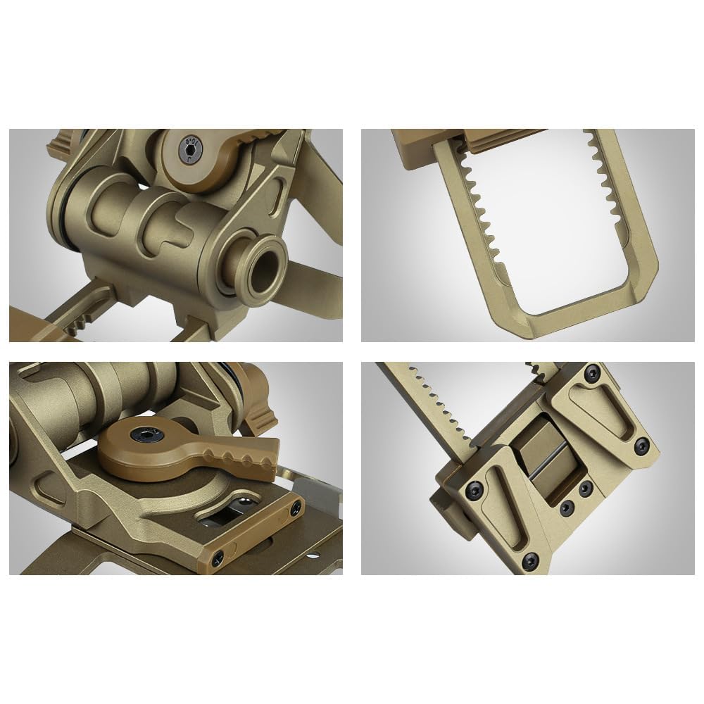 Soporte de gafas de visión nocturna, casco NVG ajustable de aluminio completo para juegos CS, interfaz modular para PVS14/15/18