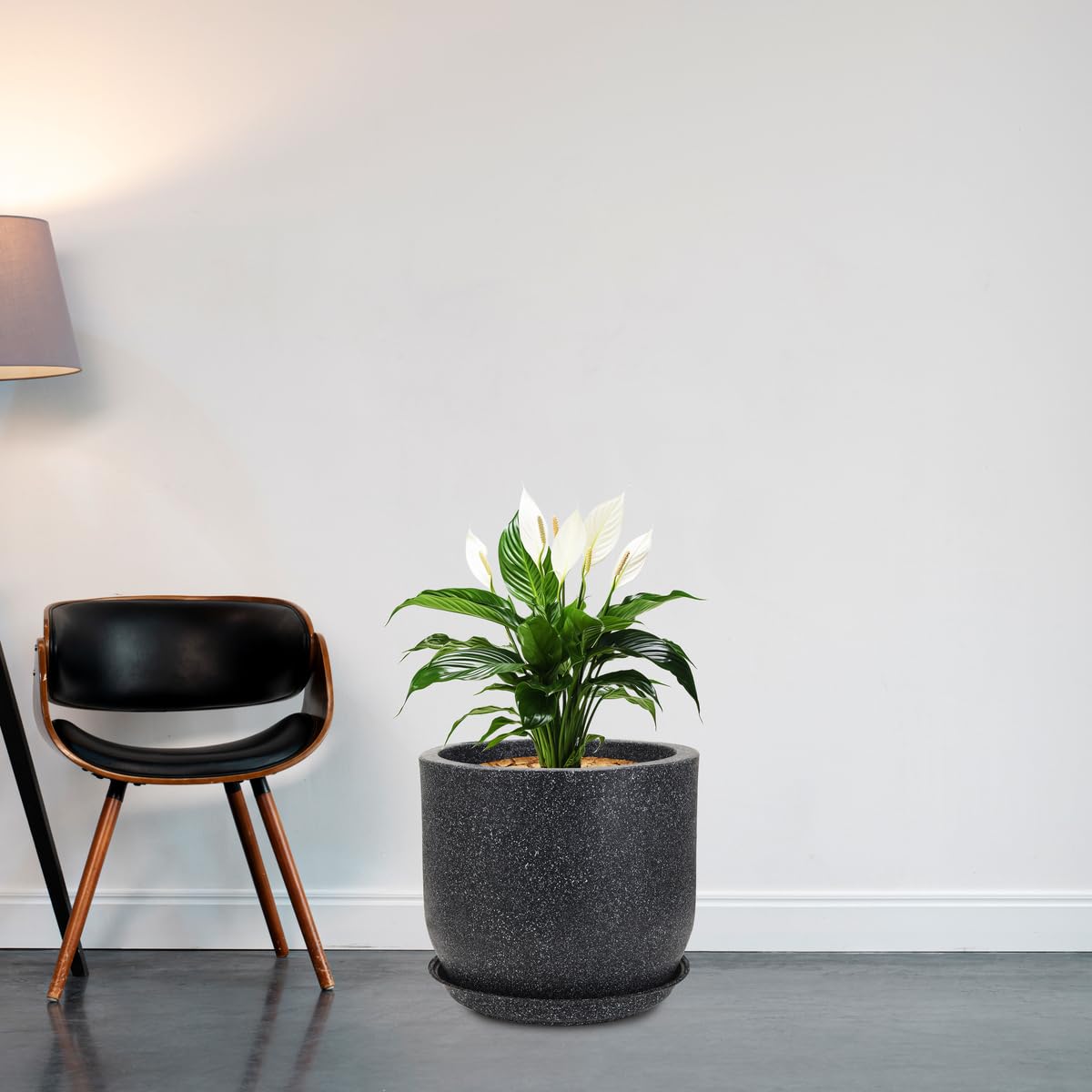 GTB JaguarPot 12 INCH German Polymer Marble Texture Indoor/Outdoor Planter/GAMLA/Flower POTS with Trey(Plants NOT Included) (Grey Marble) (B0D48QWKG2) Amazon Price History, Amazon Price Tracker