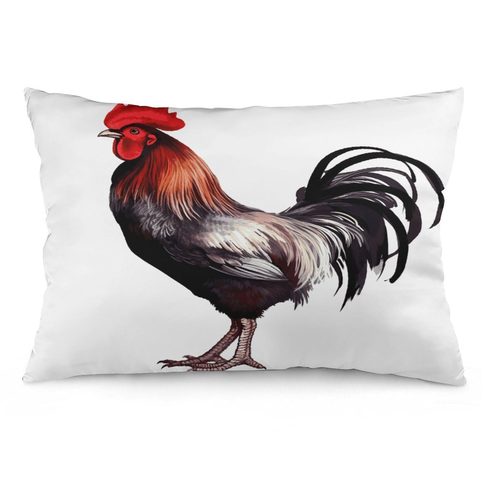 Rooster Throw Pillow Covers with Silent Zipper Polyester Pillow Protectors Removable Pillow Cases Soft Pillowcase Cozy Pillow Sham Cushion Cover for Sofa Car Bed 20"x30"