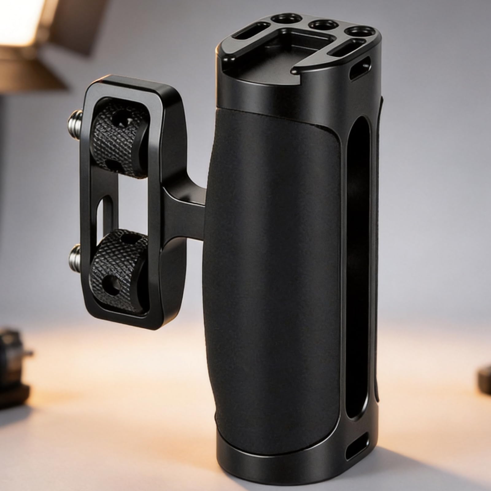 Impugnatura ergonomica laterale con attacco a vite da 1/4 pollici per fotocamera DSLR Cage impedisce scivolamenti accessori di montaggio facili a sgancio rapido impugnatura laterale